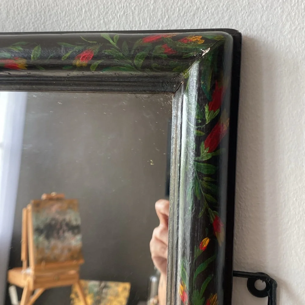 Vintage hand painted mirror